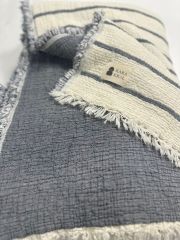 ELYAF DOLGULU MÜSLİN YATAK ÖRTÜSÜ  TEK KİŞİLİK ANTRASİT