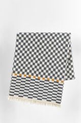 Dama Desenli Gri King Size Jakarlı Pike %100 Pamuklu