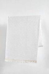 %100 Pamuklu Jakarlı Dama Desenli Beyaz Çift Kişilik Pike