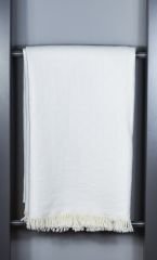 %100 Pamuklu Jakarlı Dama Desenli Beyaz Çift Kişilik Pike