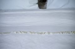 %100 Pamuklu Jakarlı Dama Desenli Beyaz Çift Kişilik Pike