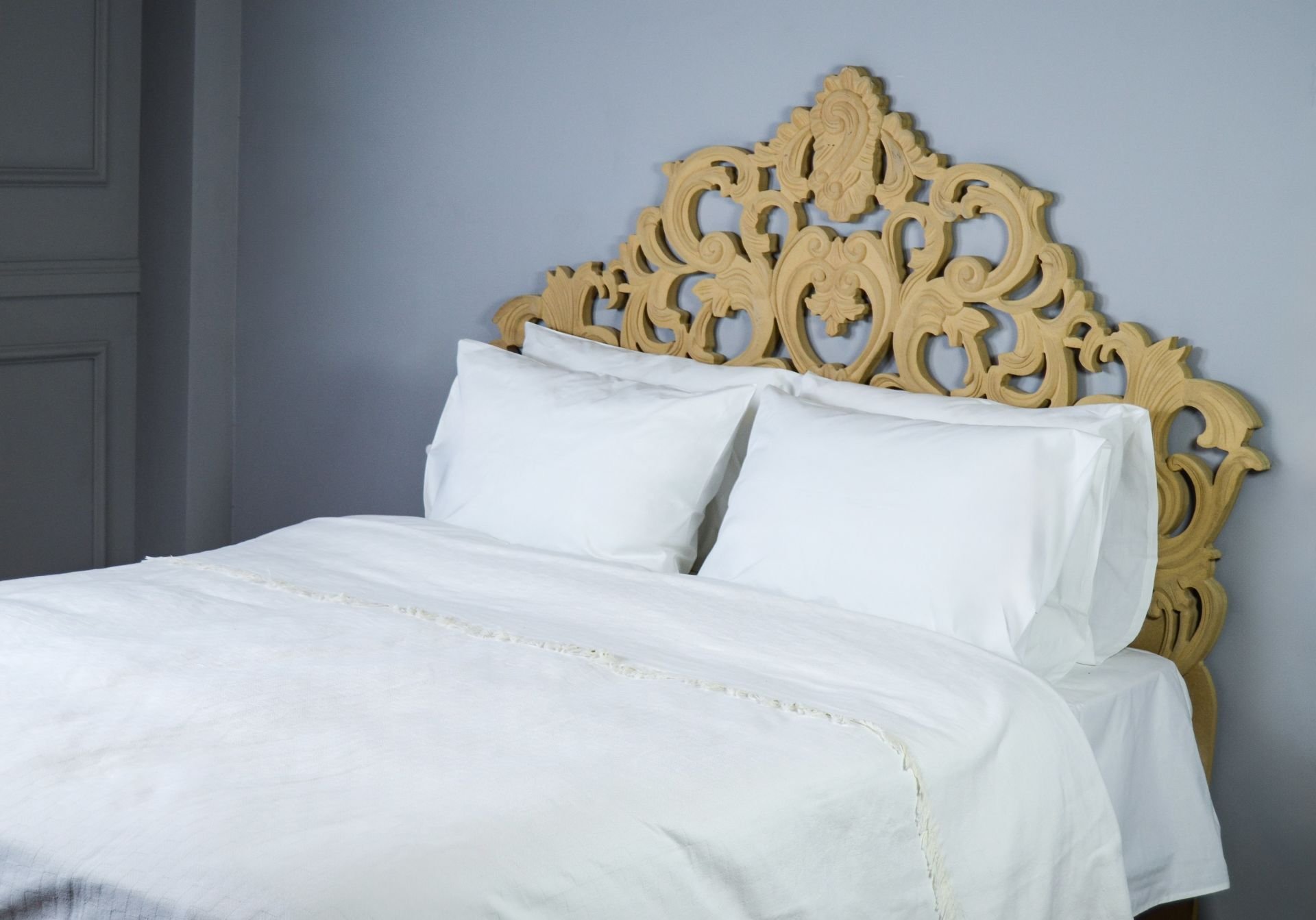 %100 Pamuklu Jakarlı Dama Desenli Beyaz Çift Kişilik Pike