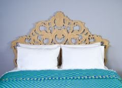 %100 Pamuklu Jakarlı Dama Desenli Yeşil- Lacivert Tek Kişilik Pike