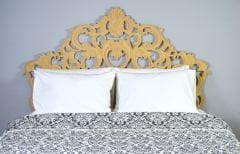 %100 Pamuklu Jakarlı ŞAL DESENLİ SİYAH Tek Kişilik Pike