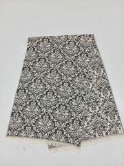 %100 Pamuklu Jakarlı Şal Desenli Siyah Şal