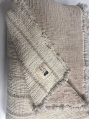 ELYAF DOLGULU MÜSLİN YATAK ÖRTÜSÜ ÇİFT KİŞİLİK  KREM